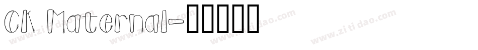 CK Maternal字体转换